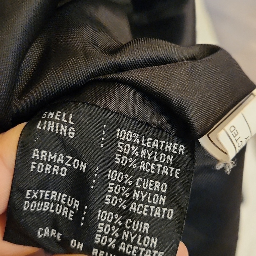 Kenneth Cole Reaction Classic Black 100% Leather Jacket Sz S - Picture 3 of 5